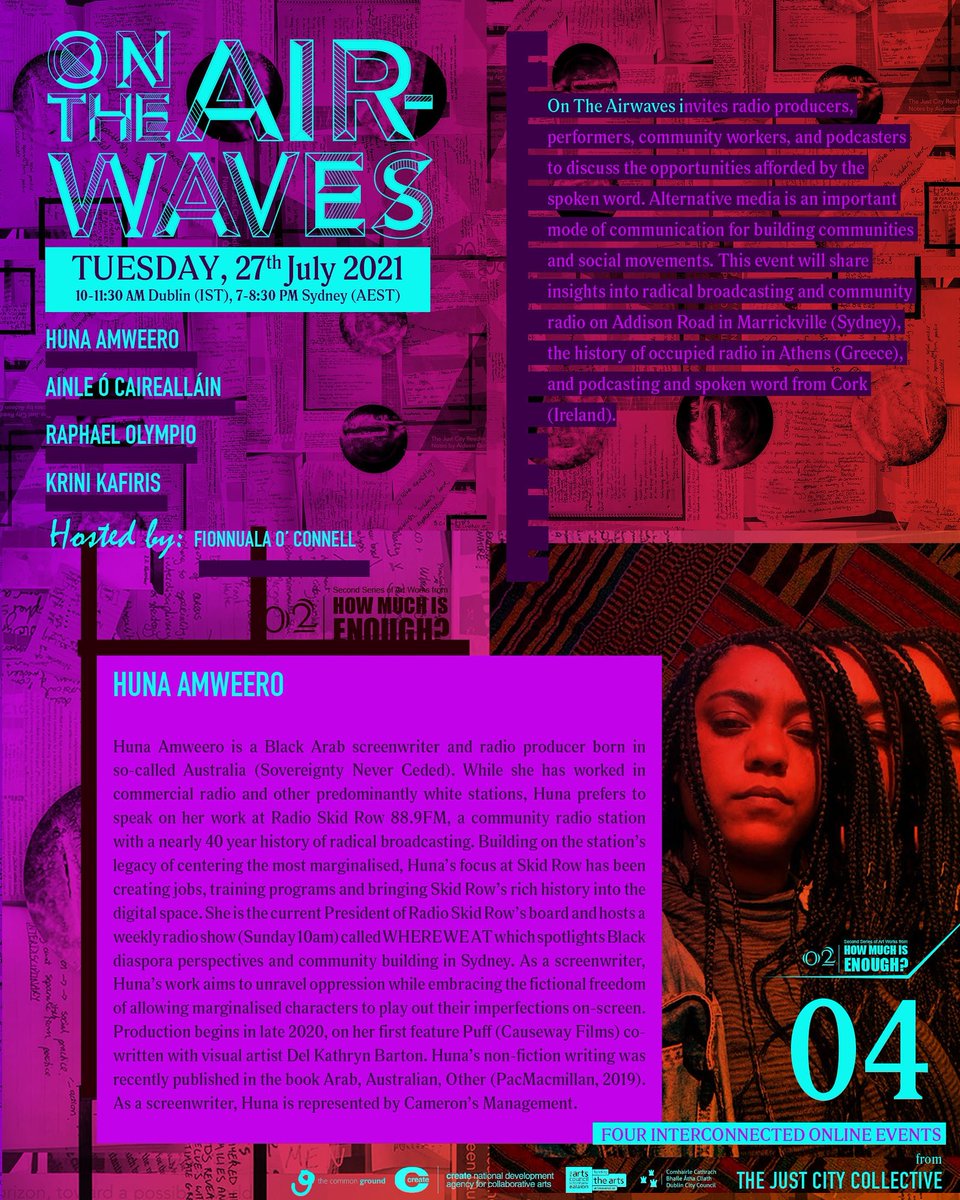 Huna Amweero | On The Airwaves | July 27th | Networks of Solidarity

An online talk that invites radio producers, performers, community workers and podcasters to discuss opportunities afforded by the spoken word in building communities.