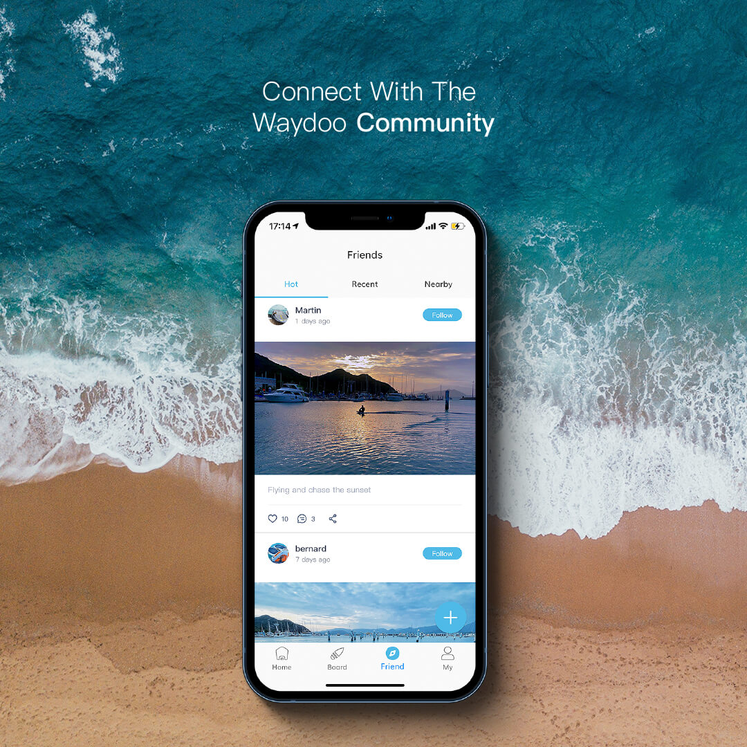 waydootech's tweet photo. The latest Waydoo App is available on Google Play and App Store. In addition to recording and sharing your session data on your smartphone, it also incorporates a Waydoo community feature that allows you to meet Waydoo owners and water sports enthusiasts worldwide. #waydoo #efoil https://t.co/Z2gcWJuXU8