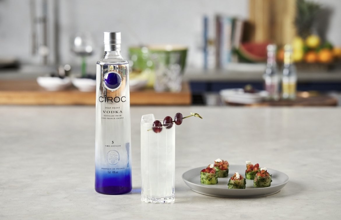 #ad A recipe as cool as a cucumber! Simplicity is key with my Cîroc cured trout in cucumber cup with creme fraiche. In a few simple steps you’ve got yourself a canapé of pure zesty satisfaction that perfectly complements the fresh, smooth, and fruity taste of Cîroc Vodka.