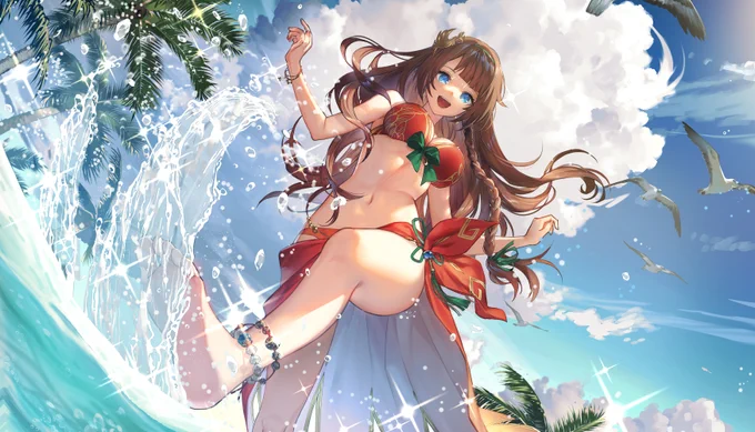 暑中お見舞い申し上げます。今日は海の日ですね…!「三国志名将伝」の水着イラストを描かせていただきました!
https://t.co/83d2SYFbbX
#名将伝 