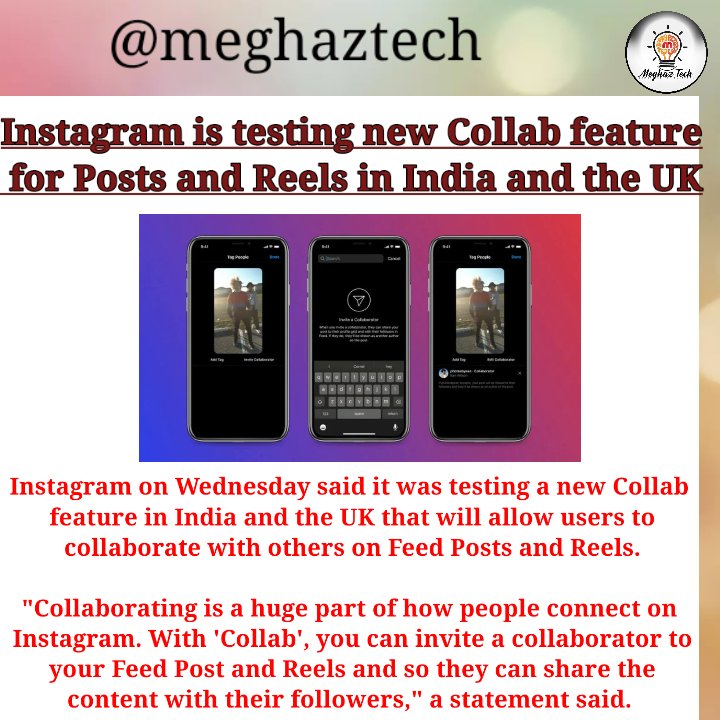 meghaztech's tweet photo. Instagram New Feature... ❗❗
#instagram #Testing #newfeature #reelsinstagram #instagrampost #collaboration #author #india #uk #meghaztech 
https://t.co/G27j1I9rhQ
https://t.co/JPXy6CqvTU
https://t.co/NzcmbeFOQg
https://t.co/Qktrzg7a1j
https://t.co/Sflxz1i1iH https://t.co/My15lVXM6P
