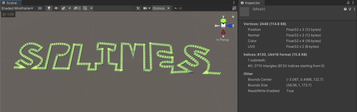 antonyblackett's tweet photo. A couple days in and I have a fairly well optimised geometry generator. https://t.co/3nCTStmhar