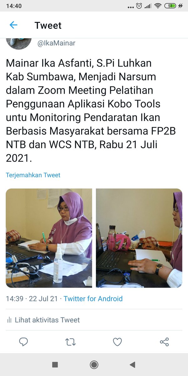 IkaMainar's tweet photo. #GiatLuhkanSatminkalGONDOL 
@RISET_GONDOL 
@brsdm_kp 
@puslatluhkp 
@lapregiwati https://t.co/Z2PHizD4b5