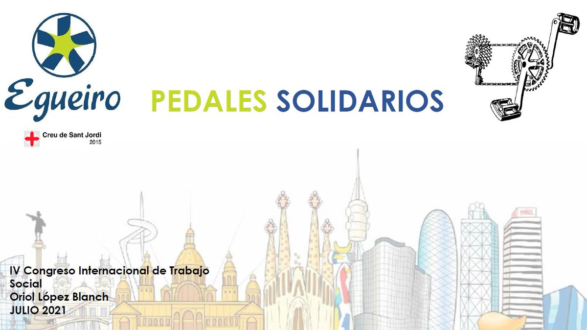assegueiro's tweet photo. L'Associació Egueiro ha tingut l'oportunitat de participar al IV Congrés Internacional de Treball Social (CIFETS 2021) presentant un dels nostres projectes de reinserció (Pedals Solidaris) que es porta a terme des dels nostres recursos de Barcelona. https://t.co/jnnNT3DQRl