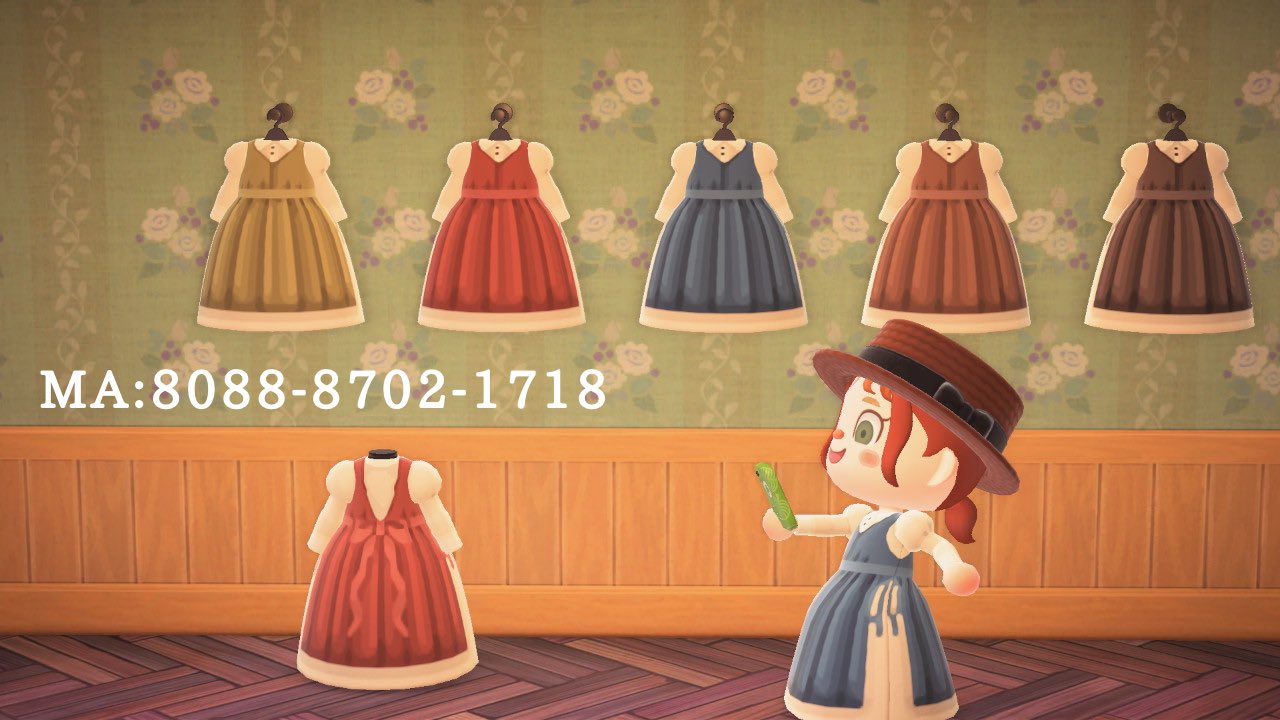 Mayu Simple Dress シンプルすぎるしありきたりなんで サイレント投稿してたけど フリジア帽に案外合って気に入ってきたのでちょっと修正して再投稿しました あつまれどうぶつの森 あつ森写真部 あつ森 Acnh Animalcrossing