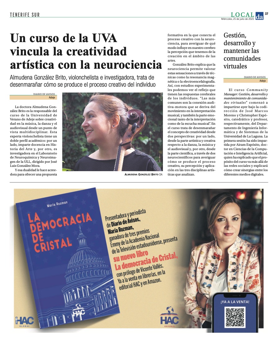 ¿Aún no habéis leído La Democracia de Cristal? 📖¡Corre a tu librería más cercana a por un ejemplar! Ayer en <a href="/diariodeavisos/">Diario de Avisos</a> ⬇️ @hac_editorial <a href="/MariaRozman/">Maria Rozman</a>