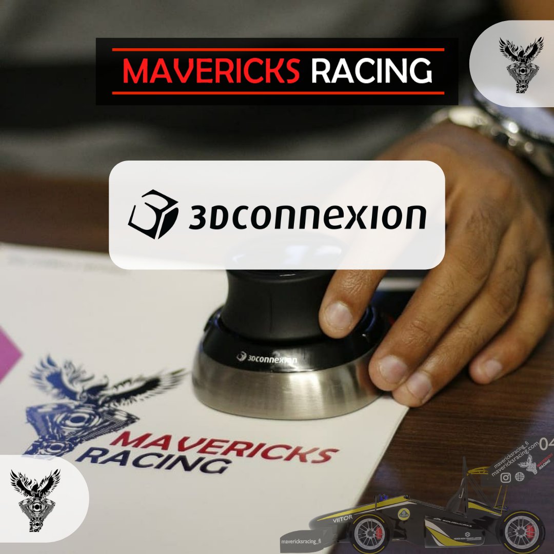 RacingMavericks's tweet photo. 3Dconnexion manufactures a line of human interface devices for manipulating and navigating computer-generated 3D imagery. 

Team Mavericks Racing is excited to have them on board as sponsor. We are hugely grateful of their benevolence.
#teammavericksracing 
#fsae 
#formulabharat https://t.co/bYDFMxG20L