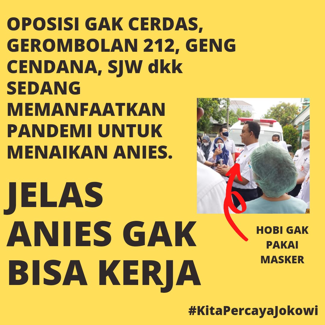 Kamu itu dasar 

#KitaPercayaJokowi