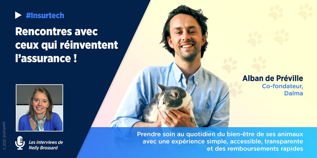 🎤🎙Découvrez ou redécouvrez l'interview d’Alban de Préville co-fondateur de #Dalma 🐾🐕🐈

« Nous souhaitons être l’acteur nouvelle génération qui redéfinit les codes de l’assurance pour les animaux. »

bit.ly/3w9gSIt

#insurtech #animaux #pet #insurance #UX