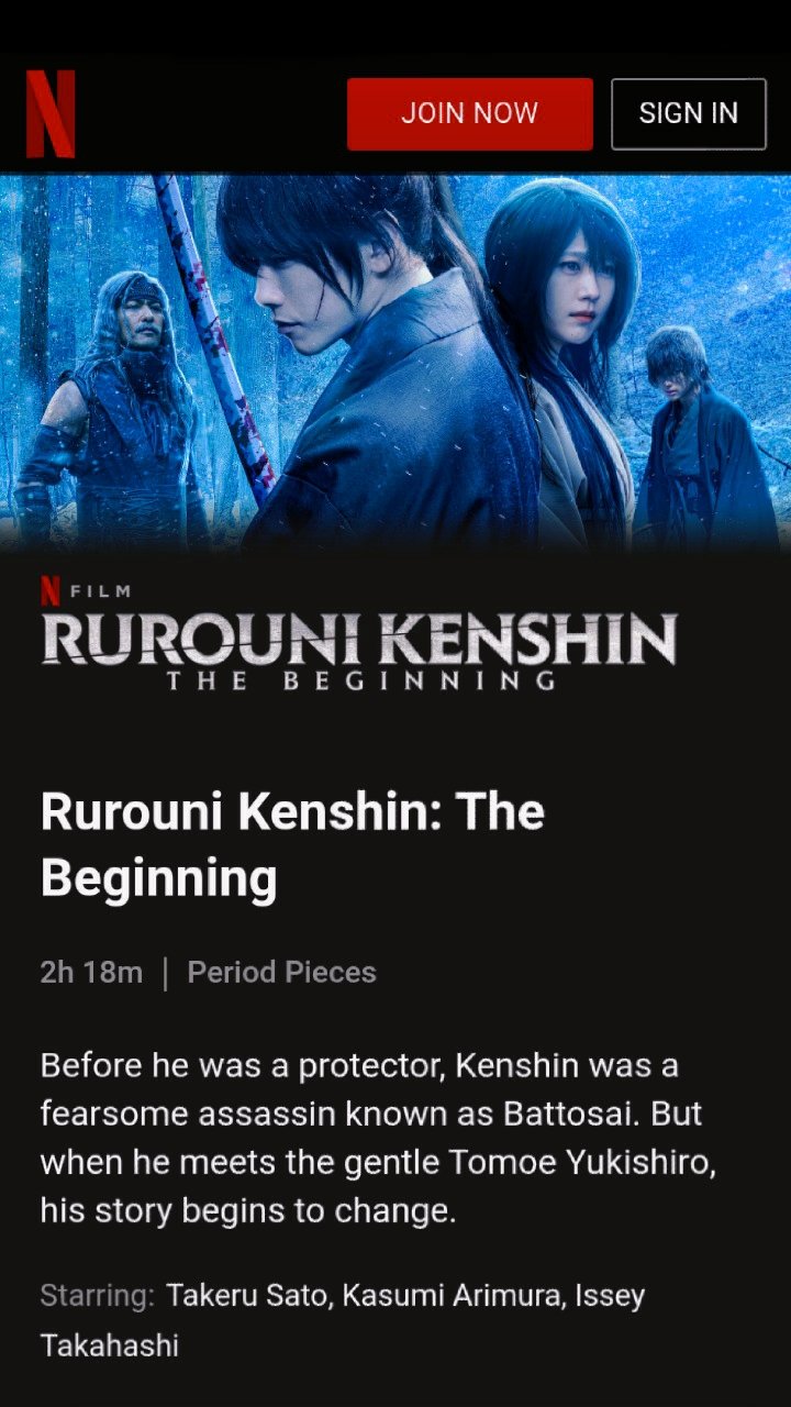 Log, Rurouni Kenshin : The Final Is Coming to Netflix!