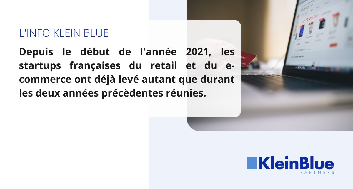 Les secteurs du retail et du e-commerce en plein boom 🚀 

Les startups françaises du retail et du e-commerce ont levé 1,22 milliards d’euros en 2021, soit autant que les deux années passées réunies.

🥇<a href="/ManoMano_FR/">ManoMano_FR</a> (300M€)
🥈@VestiaireCollective (178M€)
🥉<a href="/AnkorStore/">Ankorstore</a> (82M€)