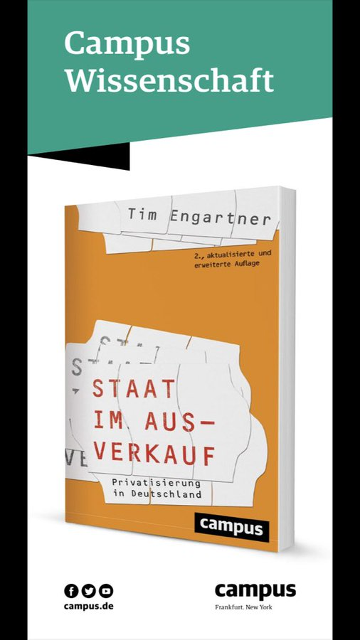 Alex_J_Thiele's tweet photo. #coronaverlosung 367: Heute mit einer Spende des @Campusverlag (@JuetzHD): Die neue Auflage des Buches von @TEngartner. Vielen Dank! Teilnahme per RETWEET, Verlosung am Abend. Viel Glück! 🙂 https://t.co/hM0hRyNLAZ