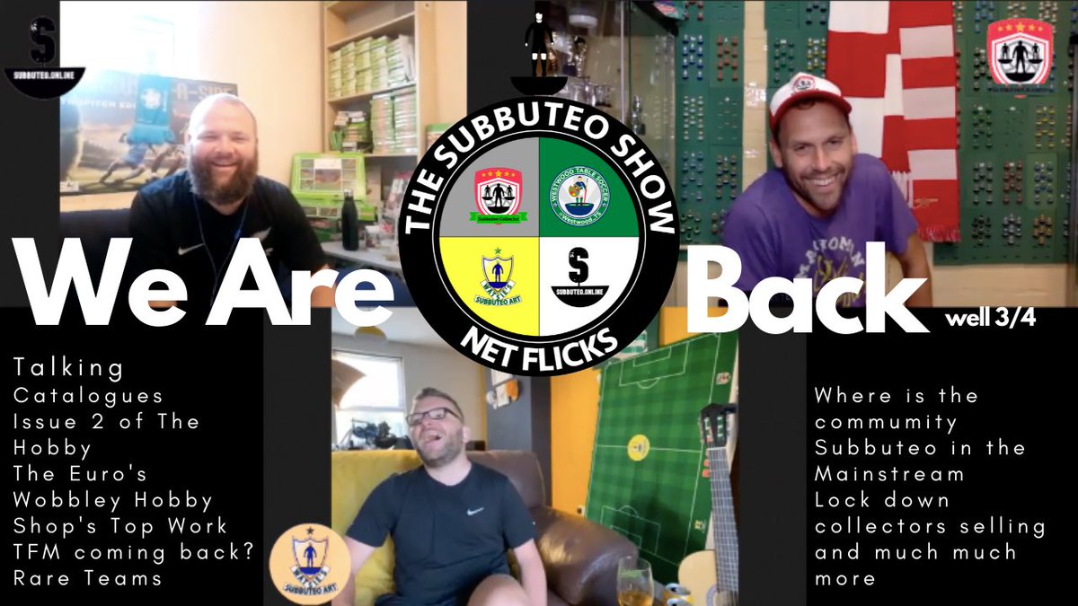SubbuteoCollect's tweet photo. After a short hiatus, Netflicks The #Subbbuteo Show is back talking Subbuteo, football and much more. Tune in on YT @ https://t.co/7rTA5bqHjP or on podcast in the below tweets. Make sure to add it to your playlist and then also subscribe #Podcast #football #soccer #retrotoys https://t.co/UjElpuU4Pm