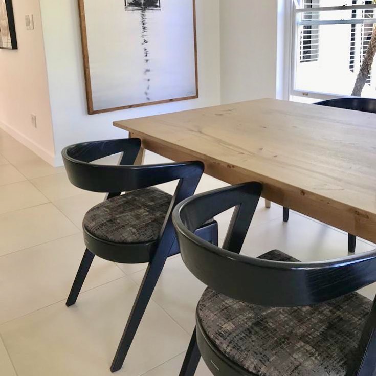 On-trend!  

This open back chair responds to the market demand for a chair that takes up less space than conventional dining chairs with no sacrifice on comfort.