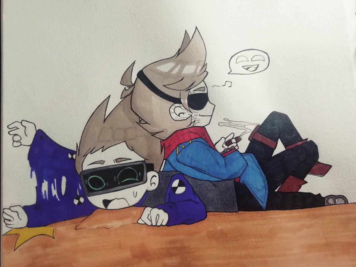 VENUS_ARTEMIK's tweet photo. Feels fine to be in this fandom again ❤️ I've really missed this.

#Eddsworld #Tom #Tord #RedLeader #Drawing https://t.co/hq7hwHltdu