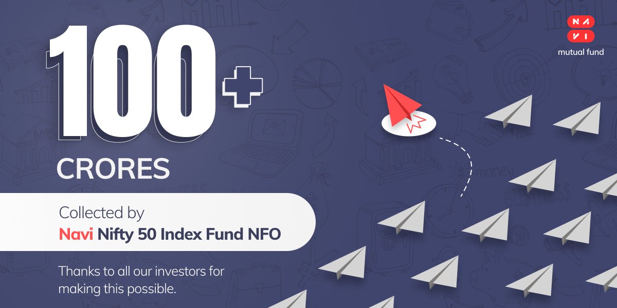 navimutualfund's tweet photo. Beginning of a long-term partnership with our investors for wealth creation. Cheers to 17000+ investors who joined us on this journey.
Navi Nifty 50 Index Fund is now live! Visit https://t.co/wBdzMotNzL to invest
#Navi #NaviMF #IndexFund #NaviNifty50 #NaviNifty50IndexFund #SIP https://t.co/c46oN3MsbQ