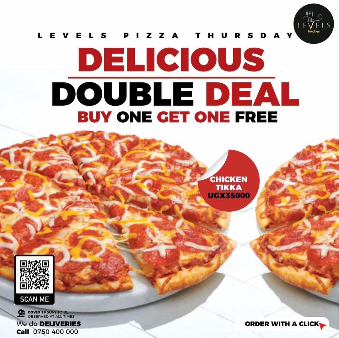 It’s Pizza Thursday at Levels Kitchen place your orders now by calling 0750400000 #LevelsPizza
