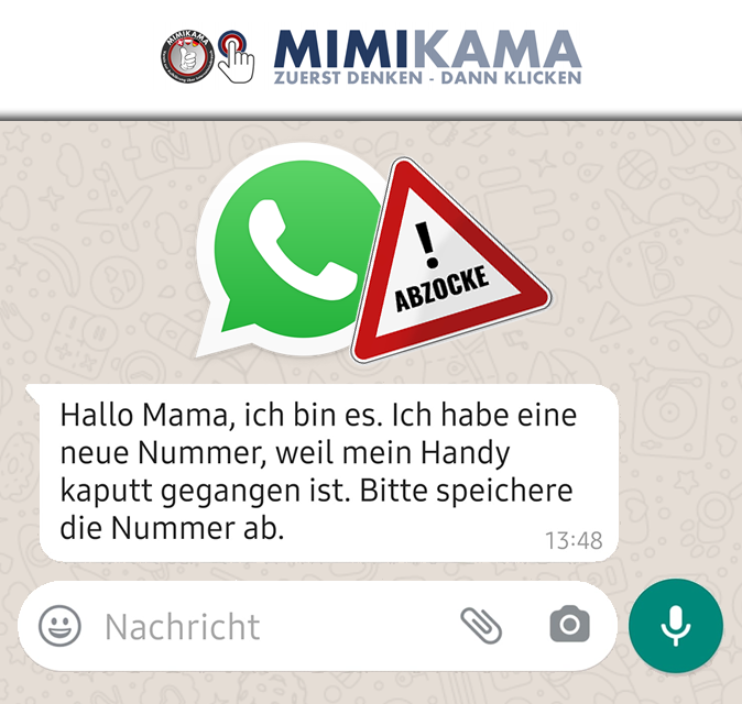 mimikama_org's tweet photo. #Whatsapp-Betrug! Das Kind braucht Hilfe, das alte #Smartphone ist kaputt und es hat eine neue #Handynummer bekommen und muss rasch mal eine Überweisung tätigen.
Es ist hier nicht das eigene Kind, das hier schreibt, sondern #Cyberkriminelle
Weiterlesen: https://t.co/5DkU9gdVhR https://t.co/KSz4Brev3u