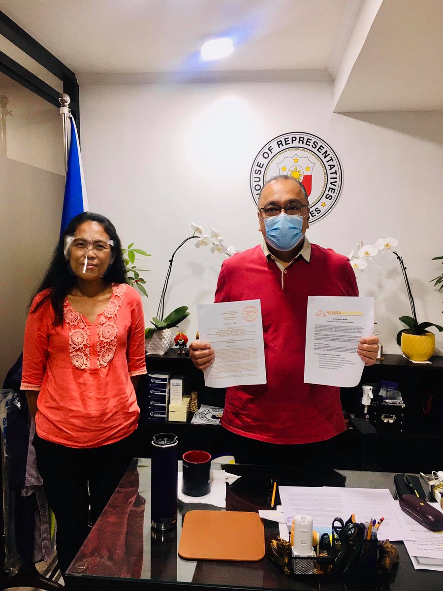 ayudanetworkph's tweet photo. Cong. Allan Reyes and representatives of the Ayuda Network agree that workers, students and the people should be assisted by government during the pandemic, through supporting small enterprises, providing livelihood, health care needs, and assistance for pandemic learning. https://t.co/vvHd2GMuEm
