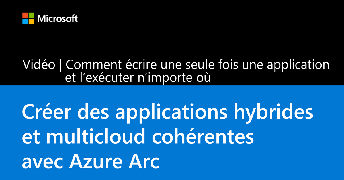 msdev_fr's tweet photo. 📽 Comment écrire une seule fois une application et l'exécuter n'importe où ? En utilisant vos services d'apps cloud native préférés et #Azure Arc ! Suivez le guide 👇  #OnlyForDevs
