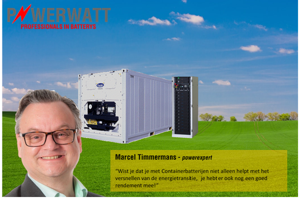 Je hebt zonnepanelen op je dak, > 500Mwh en nog niet genoeg verdient? Investeer dan in een #containerbatterij. Ik leg graag uit hoe je dit waar kunt maken. lnkd.in/dYD658f #powerexpert #jehelptdenetbeheerder #duurzaam #marktanalyse POWERWATT #batterijen #rendement