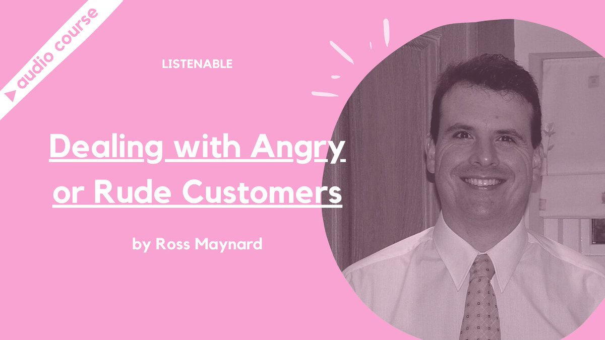 If you work in customer service in any way, you will have to deal with angry or rude customers. Ross Maynard <a href="/LeanFinance/">Ross Maynard</a> will help you manage those stressful situations and support the customer effectively. Listen now! 🎧 
e95jg.app.link/aNEWpJSP2hb