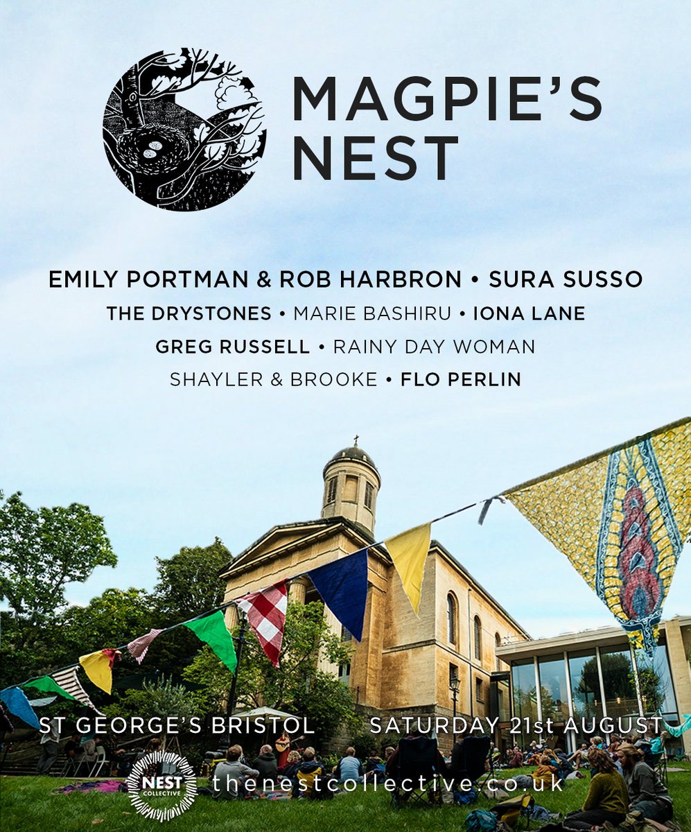 😍 Behold! The full lineup for our #MagpiesNest one-day festival at @stgeorgesbris this August. Get your tickets here: thenestcollective.co.uk/events/magpies… #Bristol @BristolBestof @thebristolmag