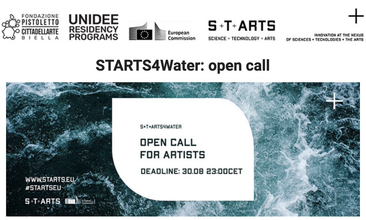 📣‼️ #STARTS4Water OPEN CALL FOR ARTISTS - By bringing together art, technology and science, #STARTS4Water aims to address one of the most pressing challenges of our time: a #sustainable use of #water. @STARTSEU #CallForArtists #ArtisticResidencies  mediafutures.eu/starts4water-o…