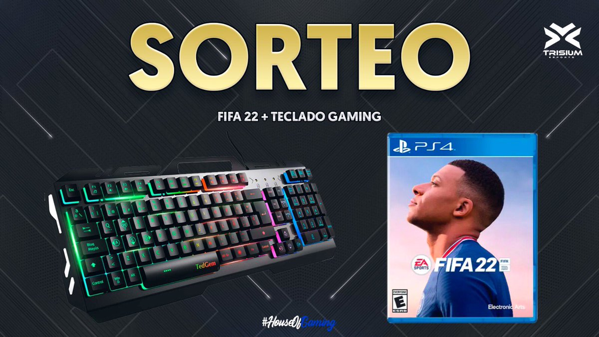 RodrigoKA9's tweet image. 🚨SORTEO🚨
Como ya es costumbre y con motivo de mi segunda temporada competitiva y unión con @Trisium os lanzamos este sorte de un FIFA 22 para cualquier plataforma + teclado gaming.
🕊Requisitos🕊
- Seguirme a mi @RodrigoKA9.
- Seguir a @Trisium.
- Dar RT y ❤️ al tweet.