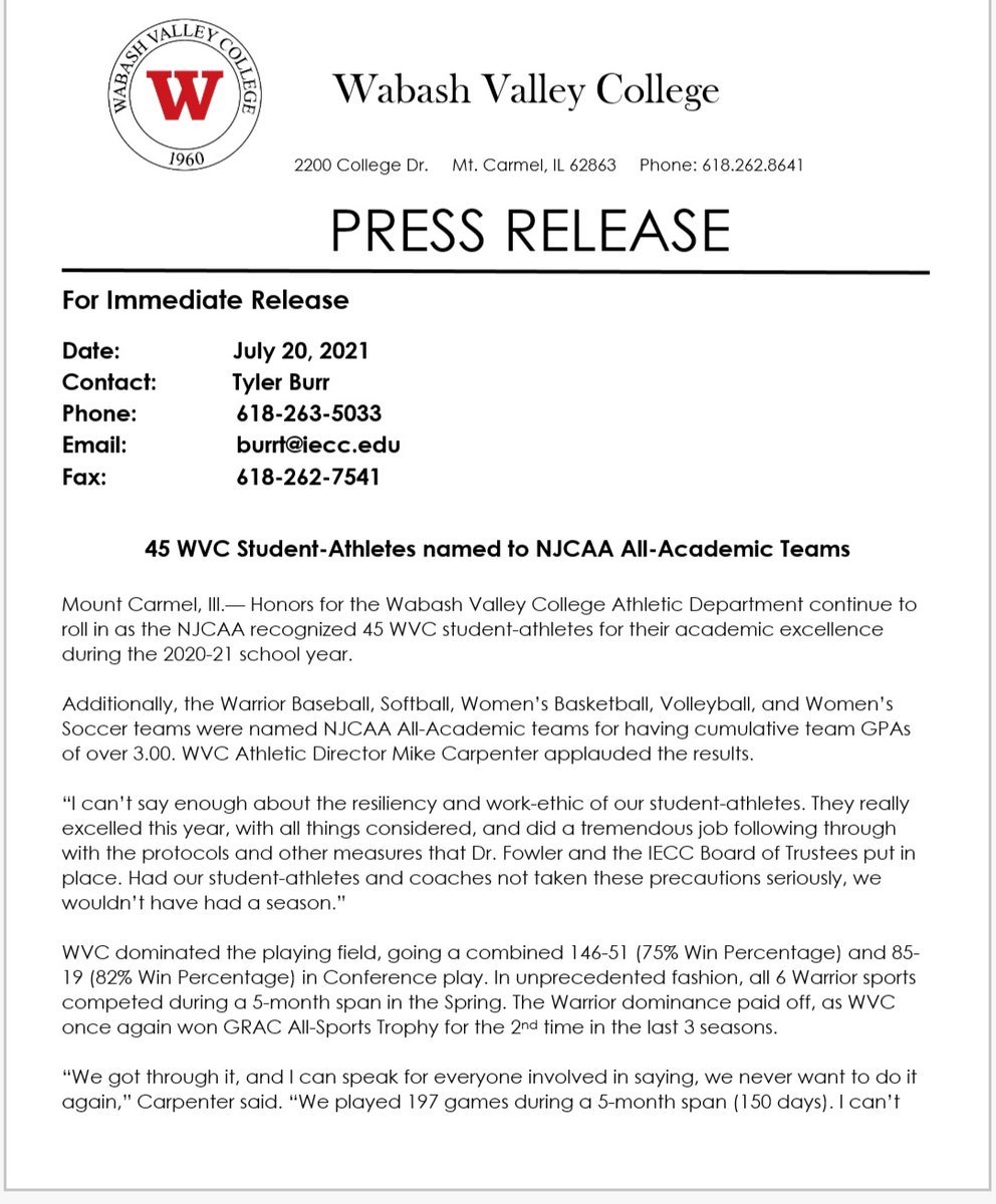 WVC Athletics tweet media