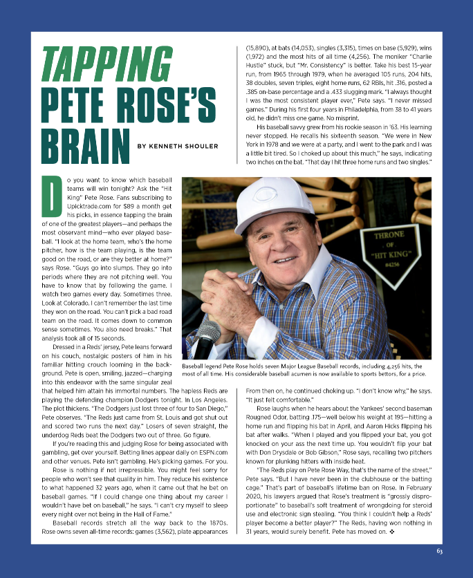 UPickTradeBets's tweet photo. Pete Rose and UPickTrade featured in @CigarAficMag https://t.co/4NExn4lg3m