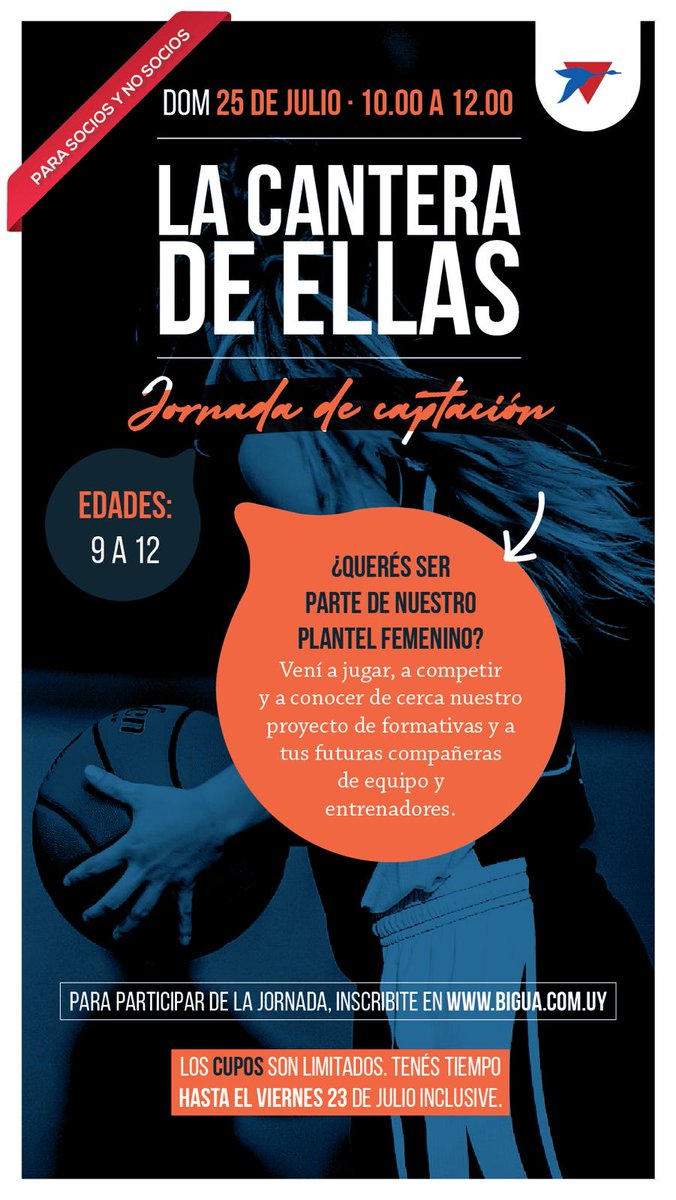 Allende_Nando's tweet photo. Este Domingo vení a disfrutar de la jornada de Basket Femenino en Biguá 🏀🏀, de 9 a 12 años. Inscribite, te esperamos!! @BiguaOnline @biguabasquet #Arrancamos #ellas #Basket #DarloTodo https://t.co/6grwpeFaY9