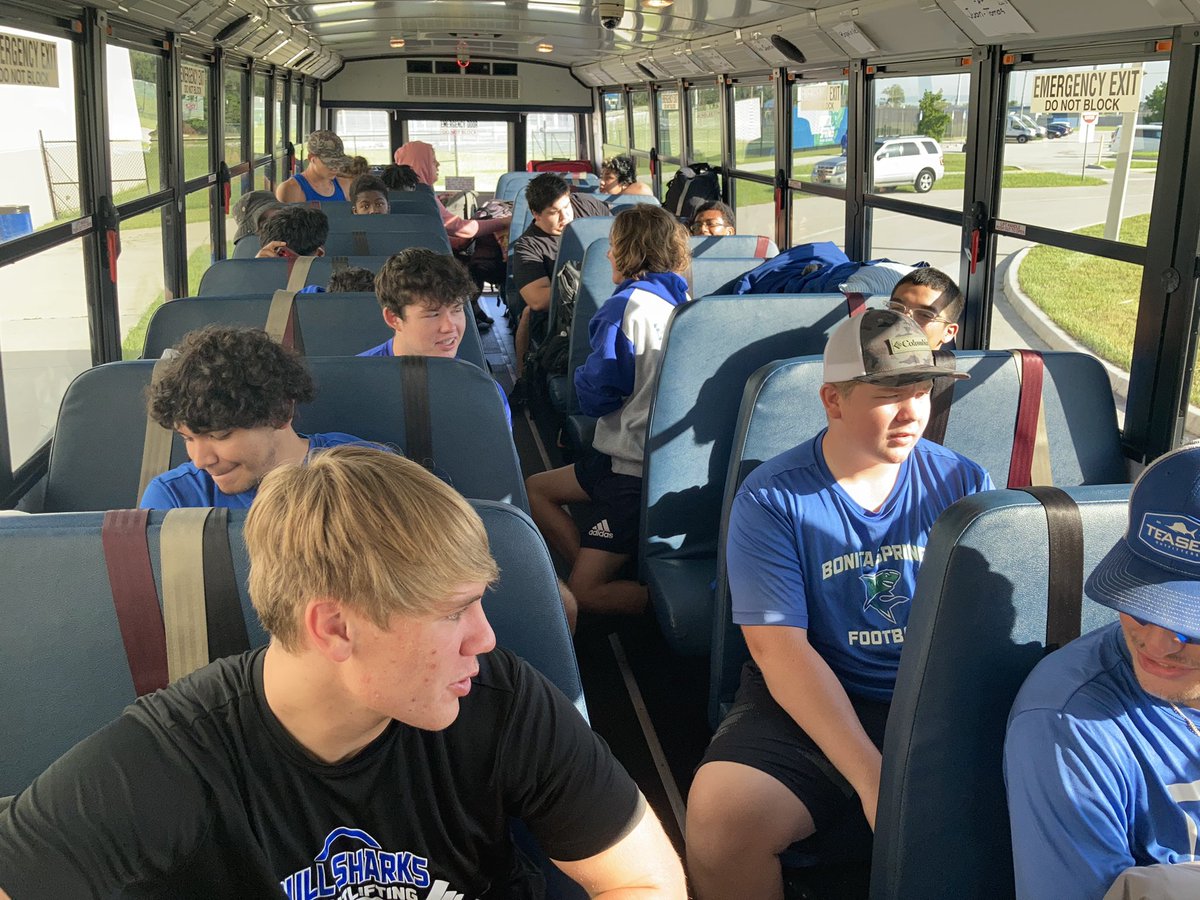 CoachD_SpreadO's tweet photo. Headed to @GIOTeamCamp. Time to get better! @BonitaSpringsHS #BullSharksFootball #Brotherhood https://t.co/LN9ET7dETX