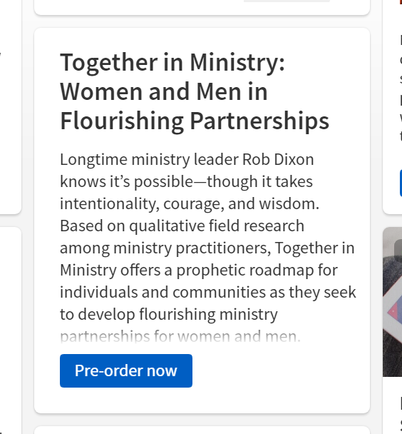 robfdixon's tweet photo. A fun #authorfirst this morning. A friend saw an ad for #TogetherinMinistry and sent a screen shot. It's happening! Pre-order here: https://t.co/OJ0jMZ1GPH https://t.co/qDcVvkdYe2