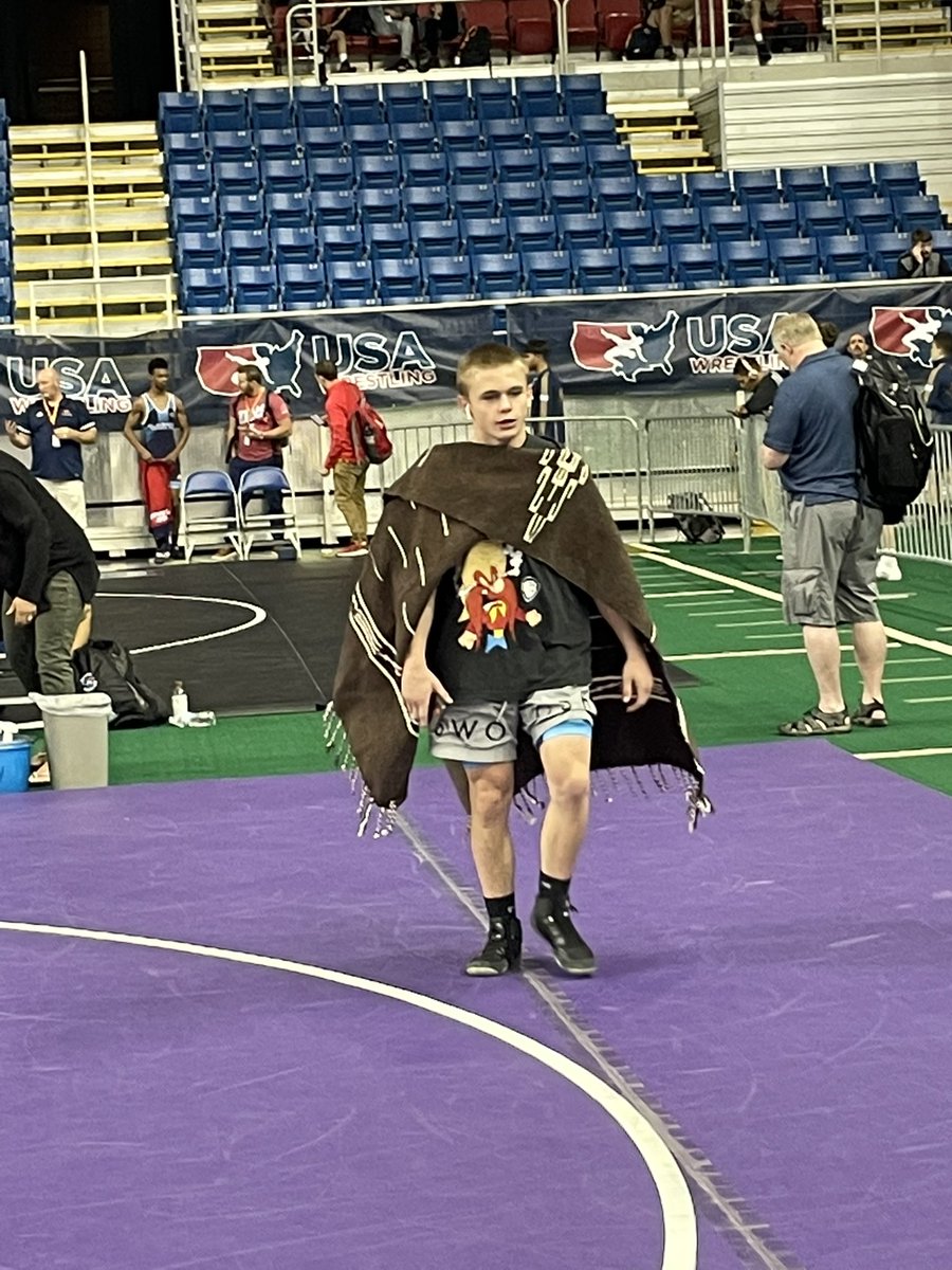 Pancho Villa aka @portergable ready to get things going for <a href="/IowaUSAW/">Iowa/USA Wrestling</a> #greco #Fargo2021