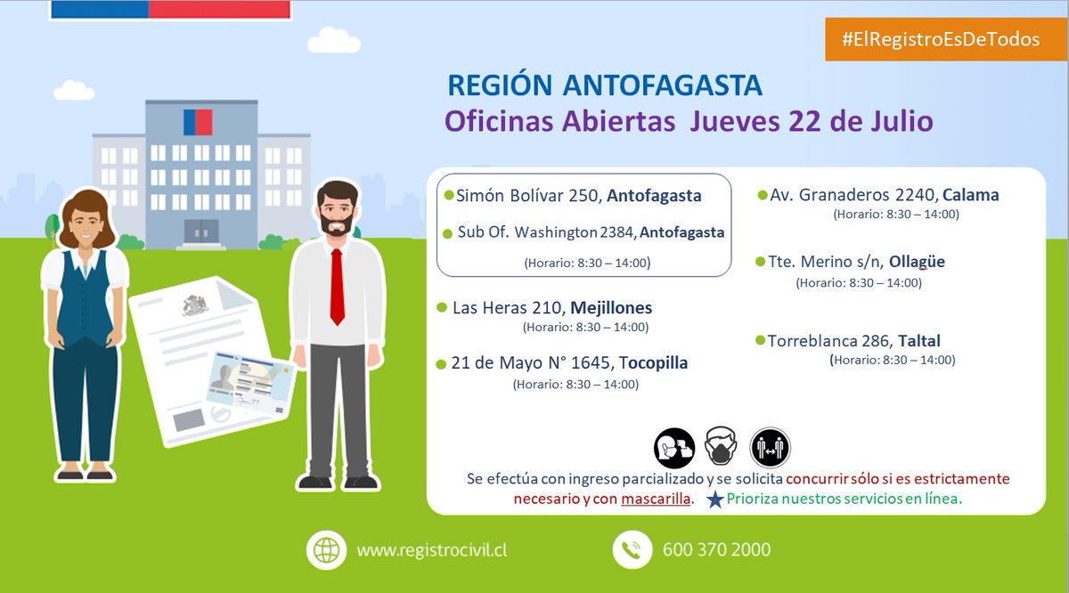 Registro Civil Antofagasta tweet media