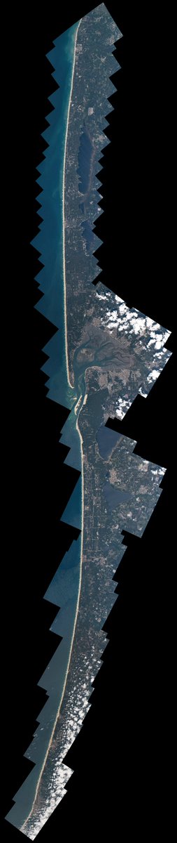 Il parait que Twitter ne recadre plus les photos ? Vérifions tout de suite avec l'intégralité de la Côte landaise ! Ce collage a dépassé le nombre maximal de pixels autorisé par le format JPG, j’ai enfin cassé l’internet et photoshop 😁 #MissionAlpha esa.int/ESA_Multimedia…