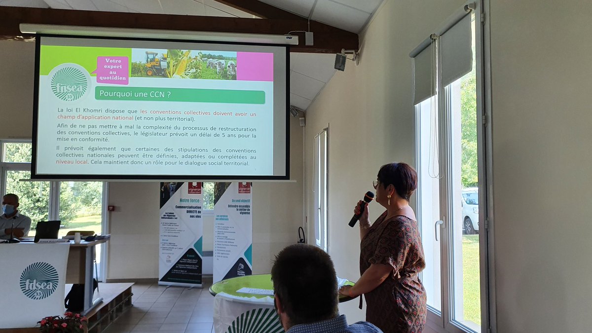 AG <a href="/FNSEA33/">FNSEA de la Gironde</a> : Laurence Impériale présidente C° Employeurs détaille le gros travail de la <a href="/FNSEA33/">FNSEA de la Gironde</a> sur la nouvelle convention collective nationale de la production agricole