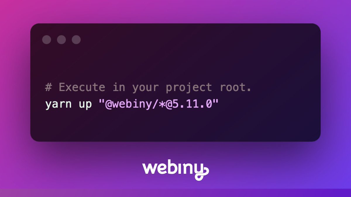 WebinyCMS's tweet image. We’ve just released Webiny 5.11.0! 🚀🎉

📚Docs: webiny.com/docs/changelog… 

🛠️Upgrade Guide: webiny.com/docs/how-to-gu… 

#opensource #serverless #serverlessframework
