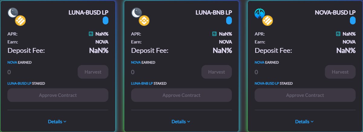 sagattya_'s tweet photo. https://t.co/9XQQm44GhR
新要素を持ったダブルトークン制ファームが始まります
$LUNA と $NOVAのダブルトークン制
$LUNA 、 $NOVA 共に最大供給量が決まってます
$LUNA で掘れるのは $NOVA なので $LUNA にはファーミングによる売り圧がありません
最大供給量
$LUNA 4000
$NOVA 800000 毎週20％削減 https://t.co/UC1mjTtVes