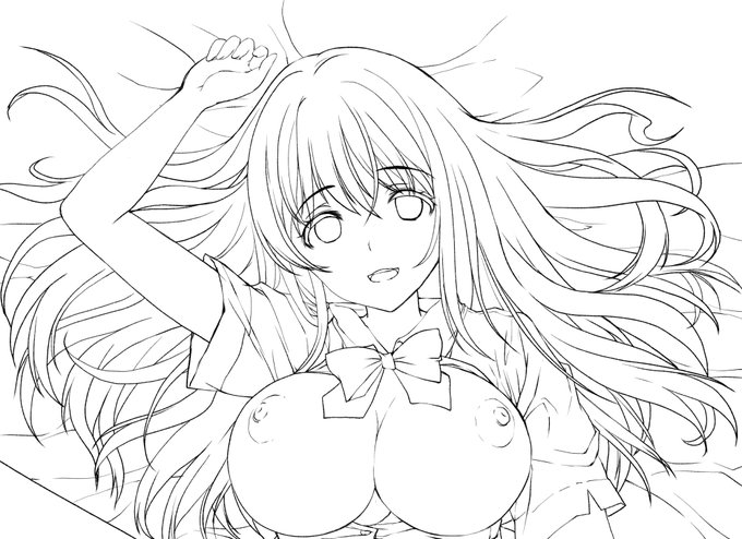 お絵かき
線画進捗のせてみたり。 