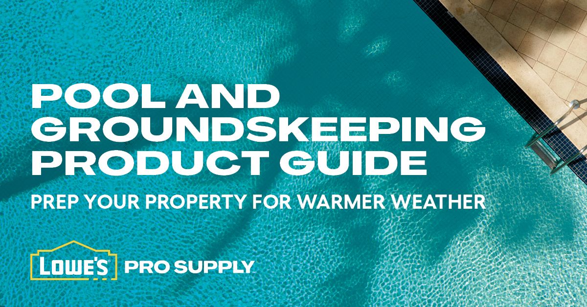 LowesProSupply's tweet image. Keep your pools and property clean all summer long with Pro-grade maintenance supplies. Stock up now at buff.ly/2VPxBTQ
#PoolOperator #PoolMaintenance #PoolSupplies #GroundsKeeper #GroundsMaintenance #PropertyMaintenance #ProGradeValue #WeSupplyThePros #LowesProSupply