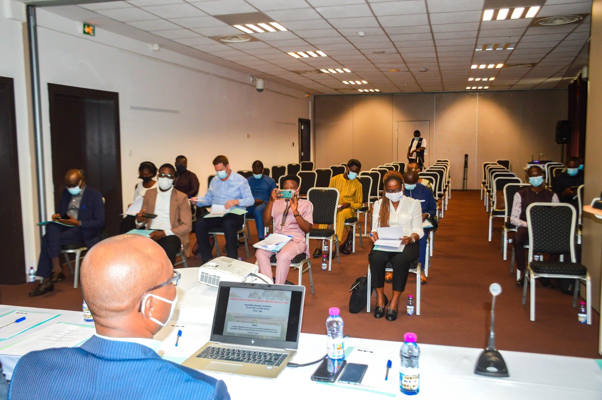 saertogo's tweet photo. [ AG Constitutive - SAER-Togo ]
 
Dans le but de mettre officiellement sur fonds baptismaux, la Synergie des Acteurs des Énergies Renouvelables du #Togo (SAER-Togo), une AGC s'est tenue le 02 avril 2021 de 8h à 12h à l’hôtel Onomo à Lomé #enr #network #saertogo #TgTwittos #Togo https://t.co/eNm64KgiS1
