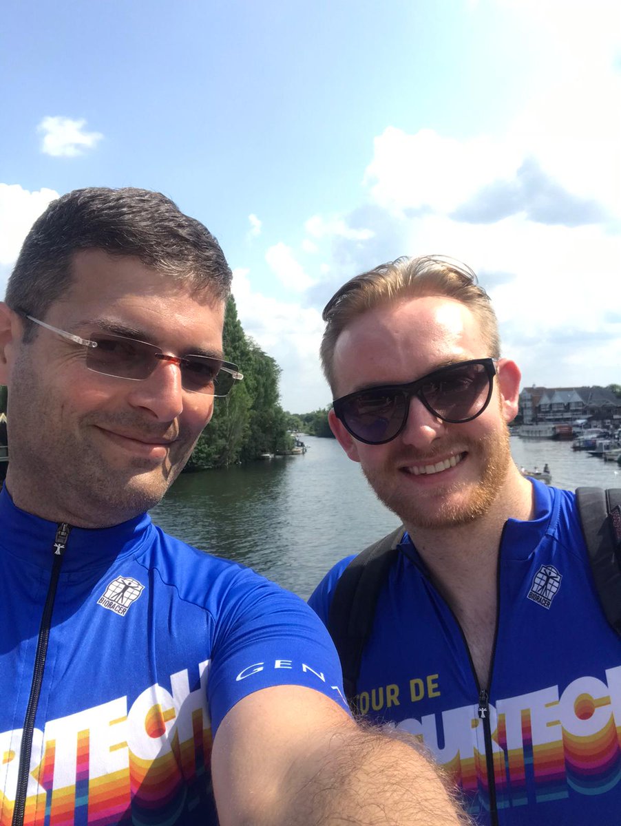 ClaimTechnology's tweet image. Stage 11.1 of the #TourdeInsurtech saw colleagues Michael Lewis and Ashley Preece completing a 65km cycle yesterday afternoon from Henley-on-Thames to London ahead of today’s London finale. 🚴🚴 🍰 @GenasysTech