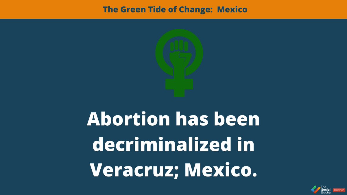 SocialBacker's tweet photo. #Veracruz, one of the states in the south of #Mexico, has legalized #abortion. This change has many consequences; however, the most important one is that the state decriminalizes more than 4 million women.  Want to learn more about the topic: https://t.co/iPzAJuTyYJ

#AbortoLegal https://t.co/XwQsS4EkGl