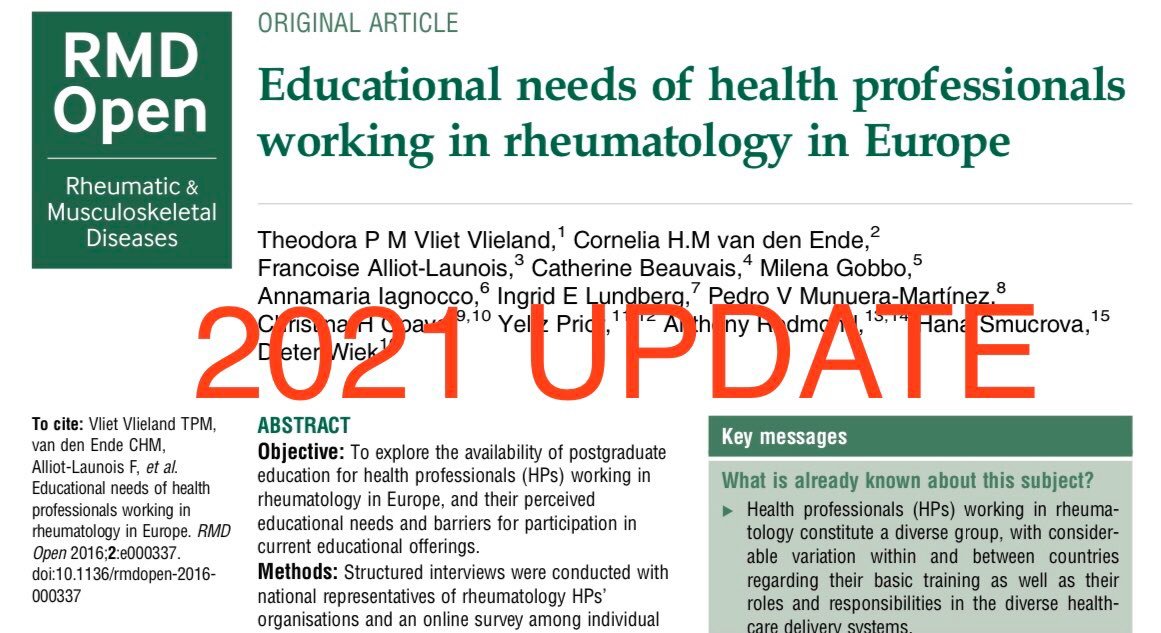 openreuma's tweet photo. 👩‍💻Os pedimos cumplimentar esta encuesta de #eularHPR sobre:

👨‍⚕️Necesidades Educativas del Profesional Sanitario en Reumatología👩‍🏫

📅Hasta finales de agosto👇

🔗https://t.co/MSoKbtATWn👈

🇪🇸Disponible en español👨‍💻 https://t.co/FKN78Gow4Y