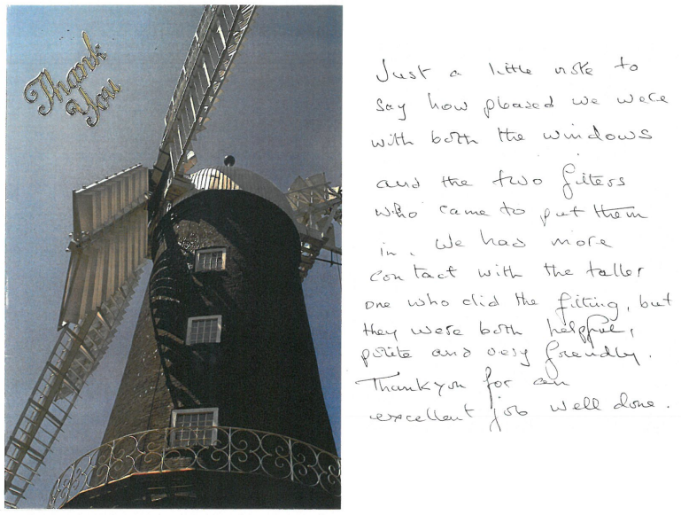 CustomGlaze's tweet photo. Lovely thank you card from Mr and Mrs J in Milton Keynes.

Thanks you so much for your kind words! https://t.co/YToUReH7RQ