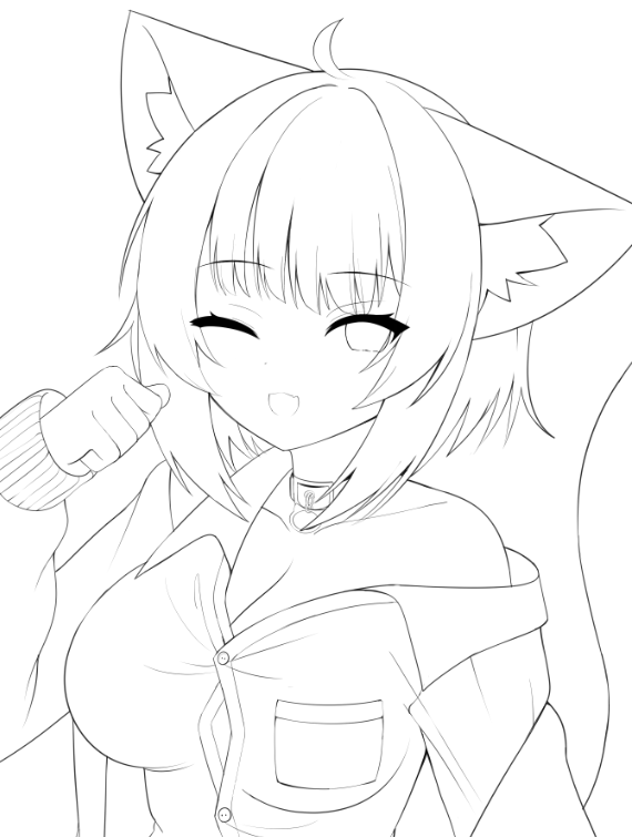 線は全部取った
あとは彩色だけ 