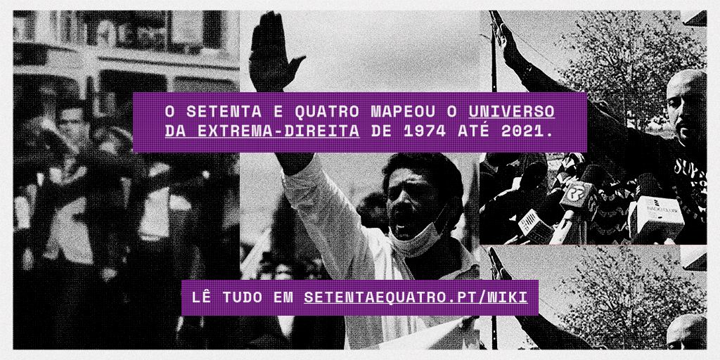 O @setentaquatro mapeou pela primeira vez em Portugal o universo dos símbolos e das organizações de extrema-direita entre 1974 e 2021. 

Que organizações existem? Como é que se financiam? O que pensam?

👉🏾 Lê tudo em setentaequatro.pt/wiki