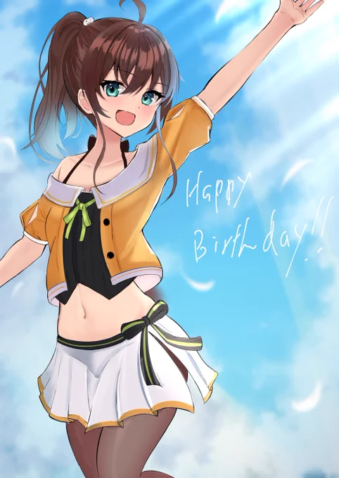 #夏色まつり生誕祭
#祭絵 
まつりちゃんお誕生日おめでとう!!わっしょい! 